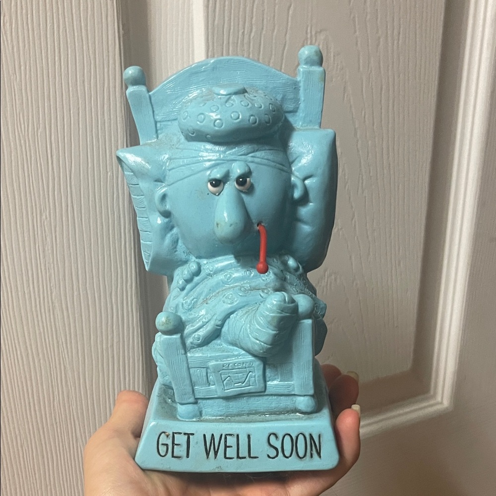 Vintage 1972 Berries Blue Get Well Soon Figurine